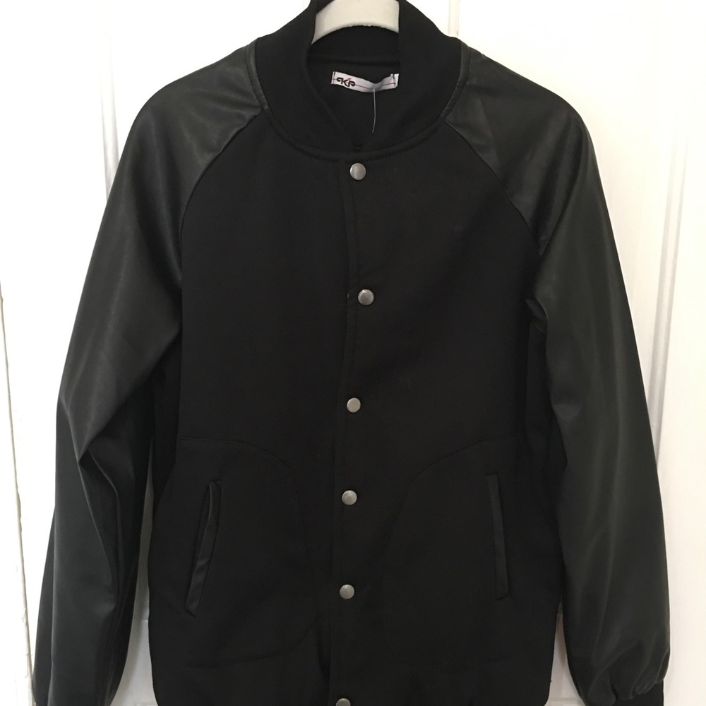 Boy’s Jacket with faux leather sleeves